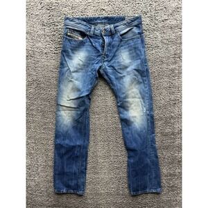 Diesel Safado Regular Slim Straight Button Fly Denim Jeans Blue Men Size 32 x 32